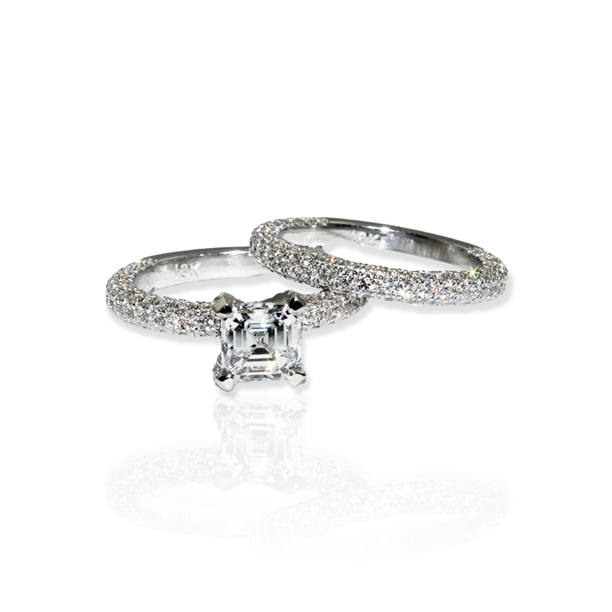 Asscher Cut Bridal Set